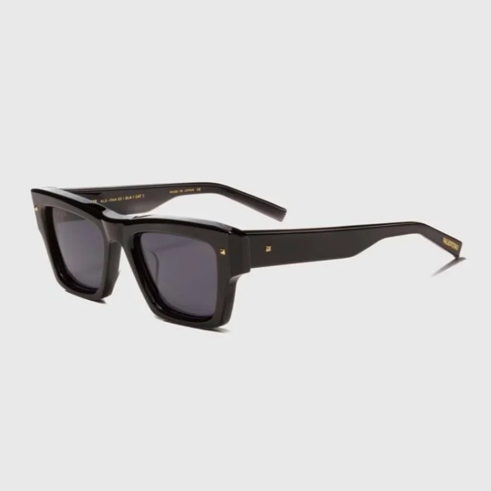 NEW VALENTINO SUNGLASSES, UNISEX BLACK SQUARE EYEWEAR VALENTINO